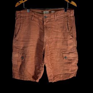 Original Lucky Brand California Men's Vintage Rust Cargo Shorts Sz 32